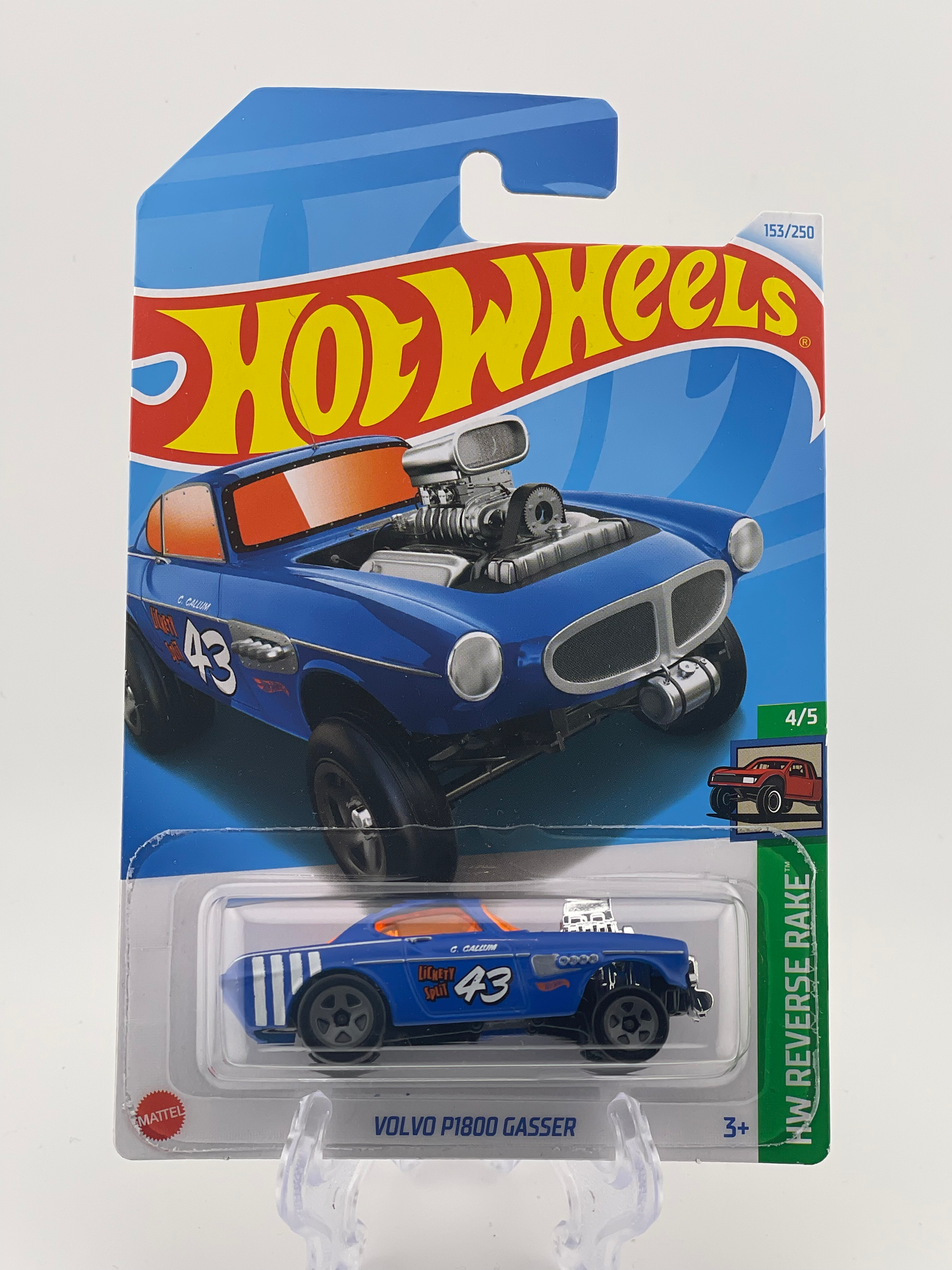 Hot Wheels Mainline Volvo P1800 Gasser HW Reverse Rake 4/5