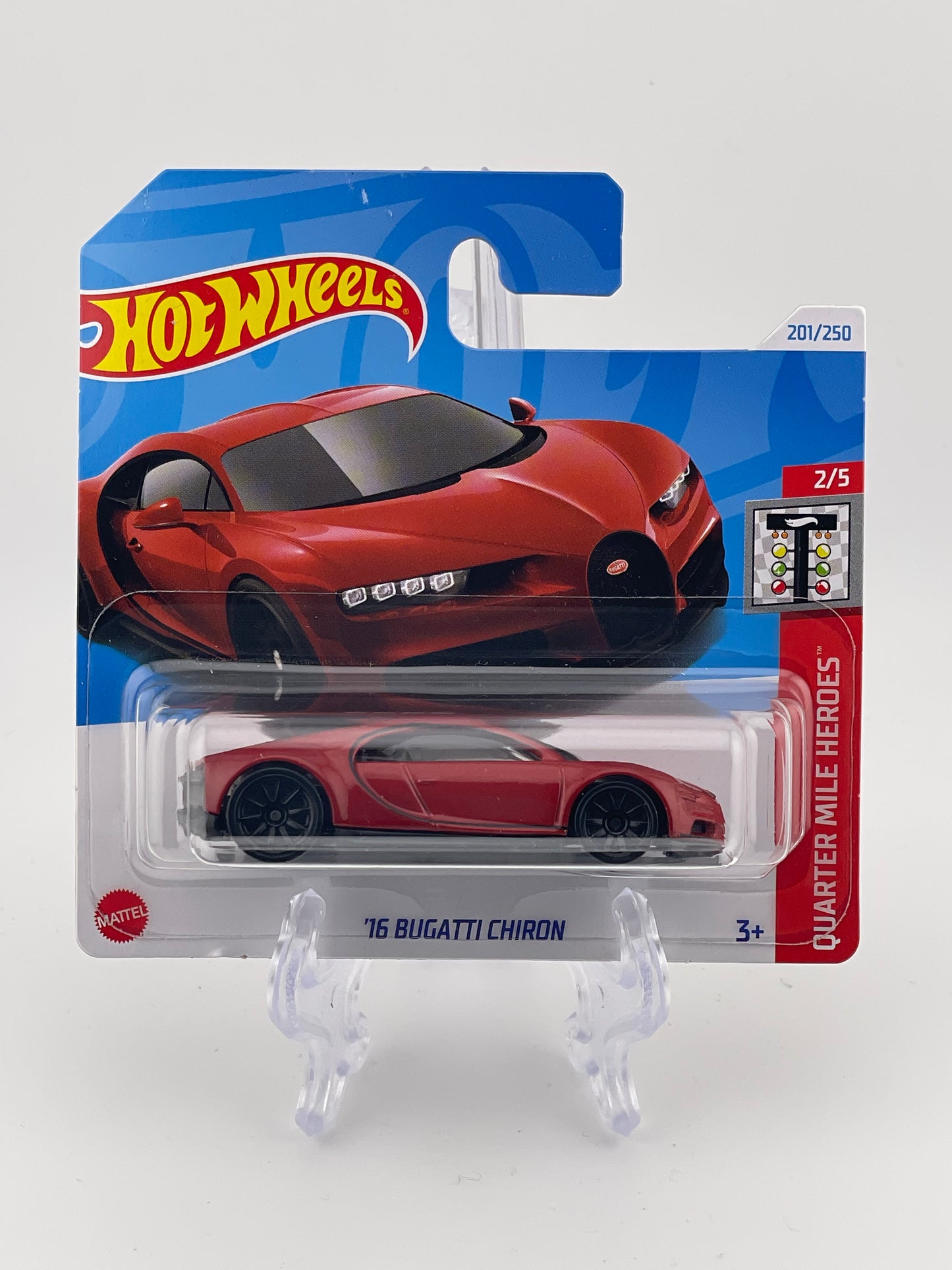 Hot Wheels Mainline '16 Bugatti Chiron Quarter Mile Heroes 2/5 *Short Card*