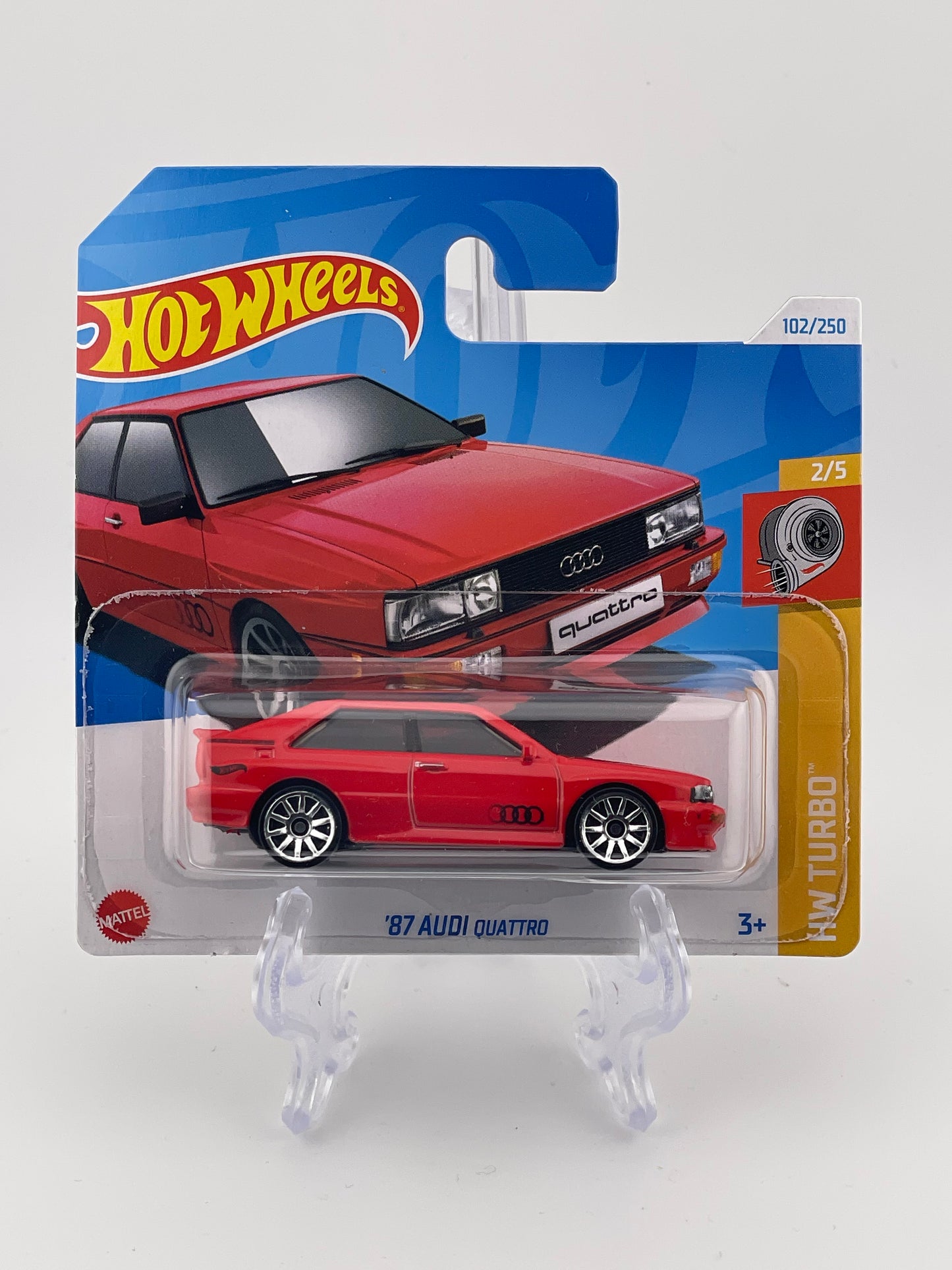 Hot Wheels Mainline '87 Audi Quattro HW Turbo 2/5 *Short Card*