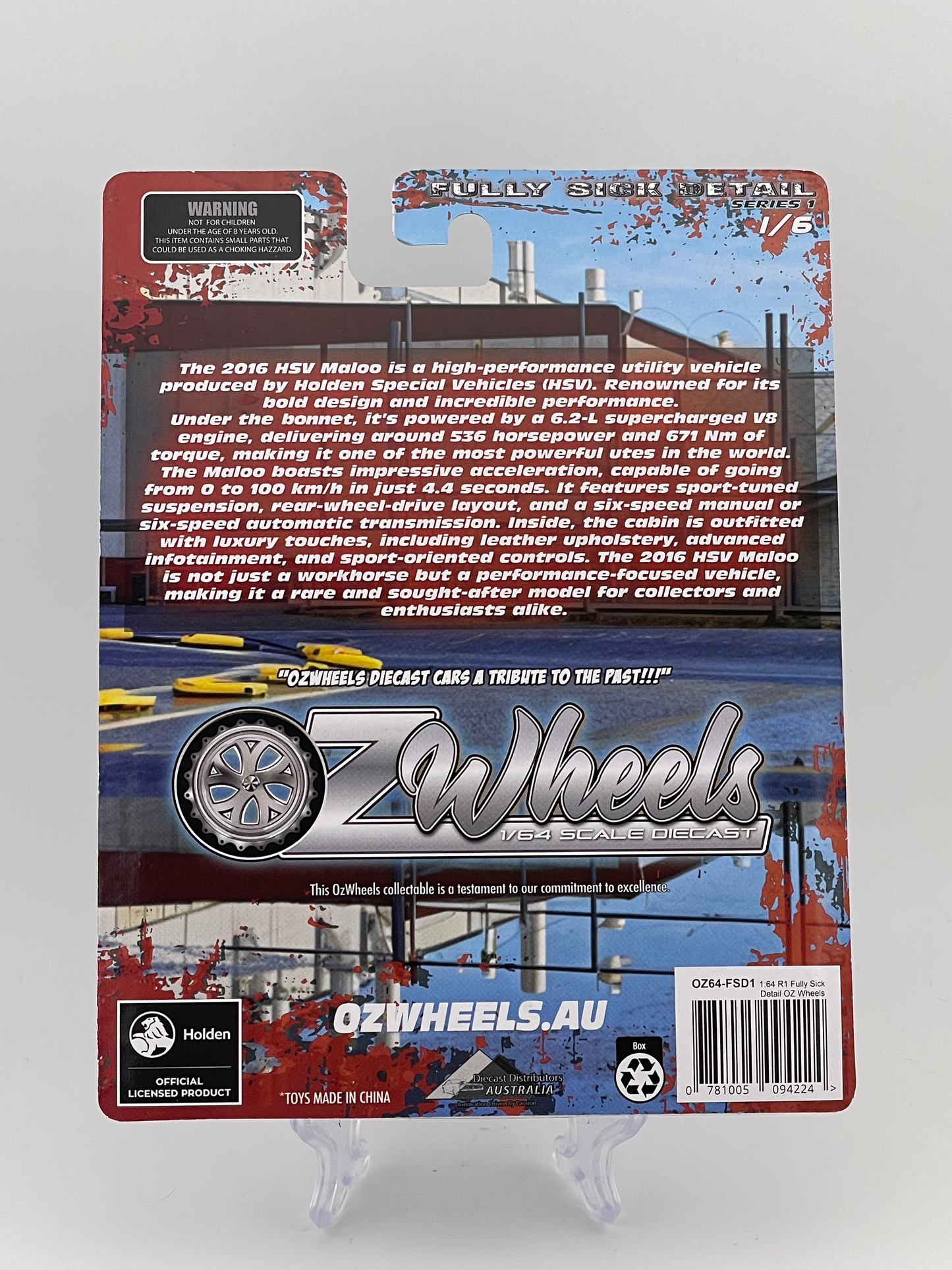 Oz Wheels Fully Sick Detail Series 1 1/6 Holden VF HSV Maloo Limited Edition