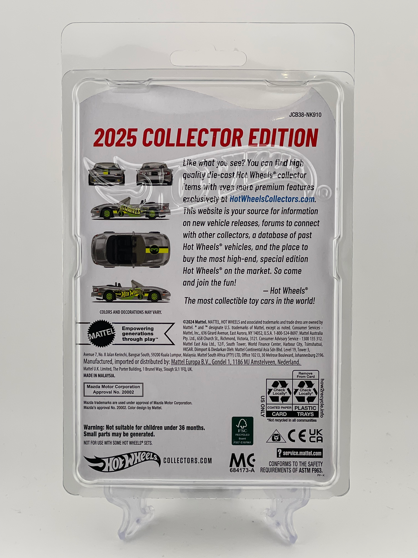 Hot Wheels Mail-In 2025 ZAMAC 2004 Mazda Mazdaspeed Miata