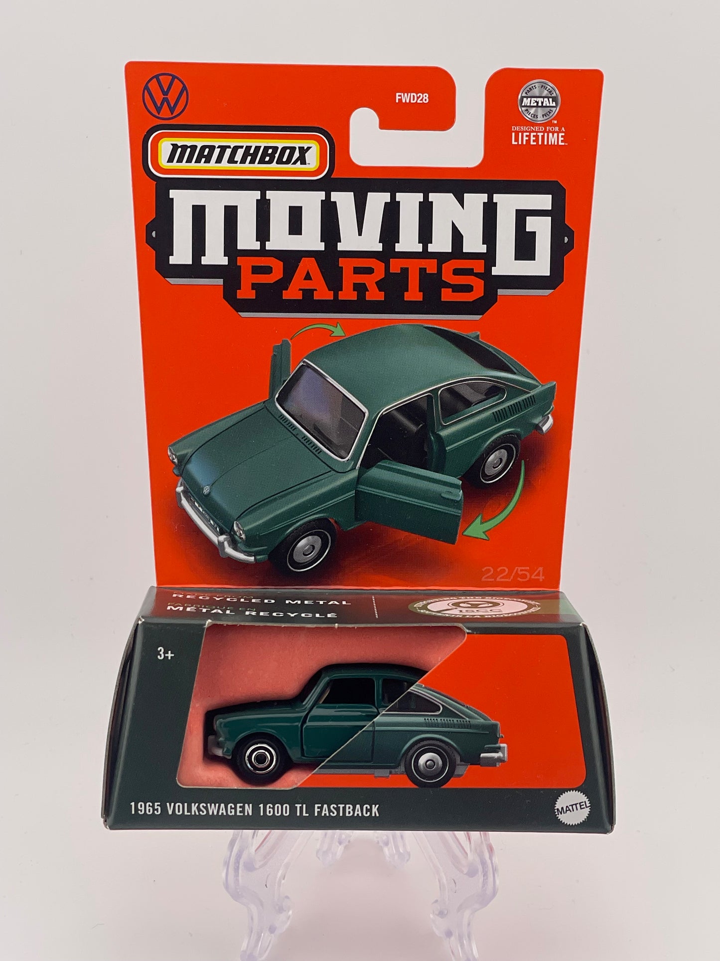 Matchbox Moving Parts 1965 Volkswagen 1600 TL Fastback 22/54