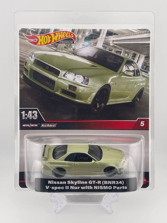 Hot Wheels Premium 1/43 Nissan Skyline GT-R (BNR34) V-SPEC II NUR With NISMO Parts