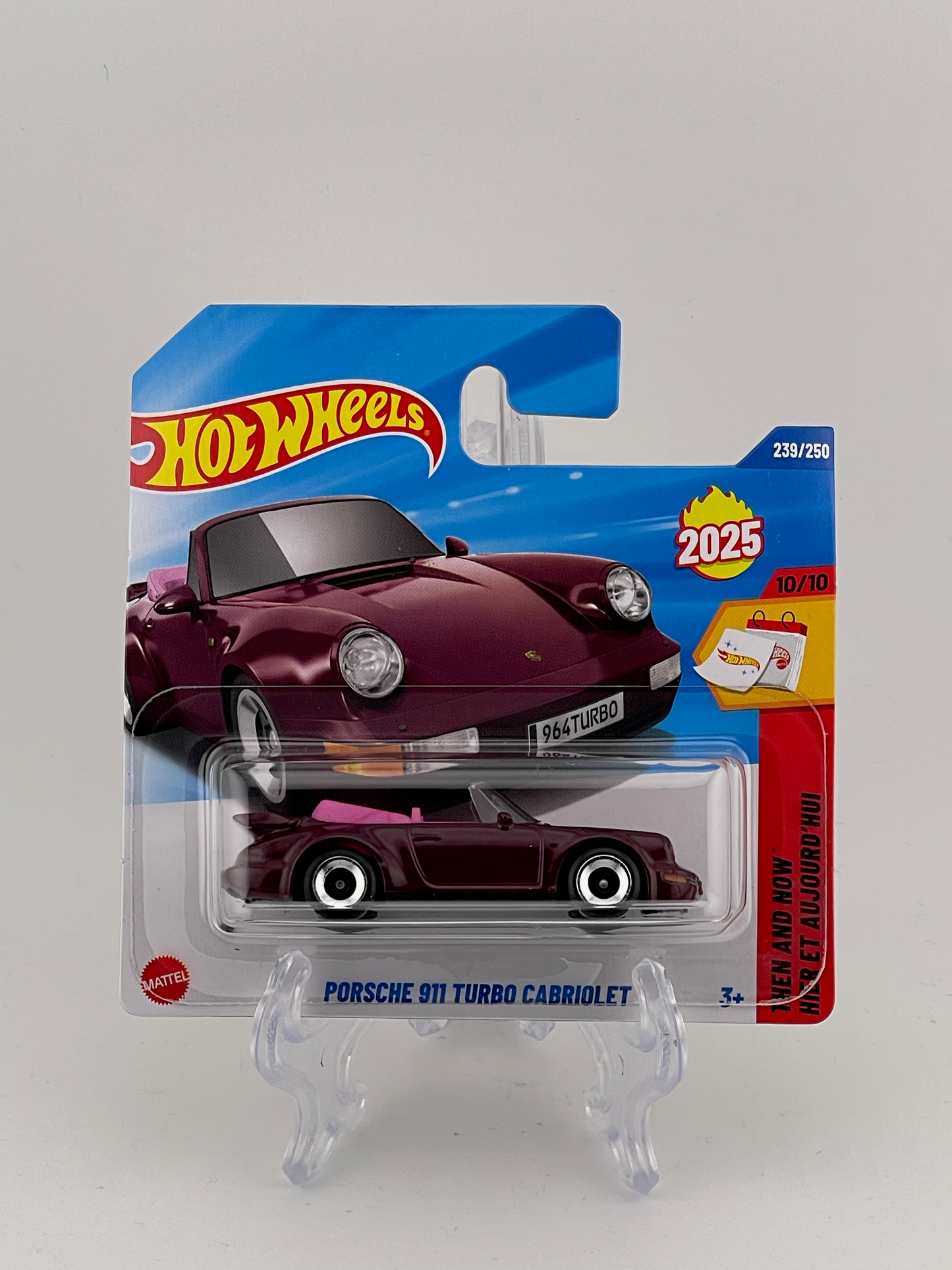 Hot Wheels Mainline Porsche 911 Turbo Cabriolet Then And Now 10/10 *Short Card*
