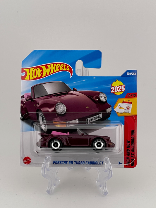 Hot Wheels Mainline Porsche 911 Turbo Cabriolet Then And Now 10/10 *Short Card*