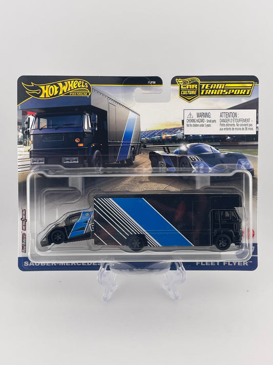 Hot Wheels Premium Car Culture Team Transport #67 Sauber-Mercedes C9 + Fleet Flyer