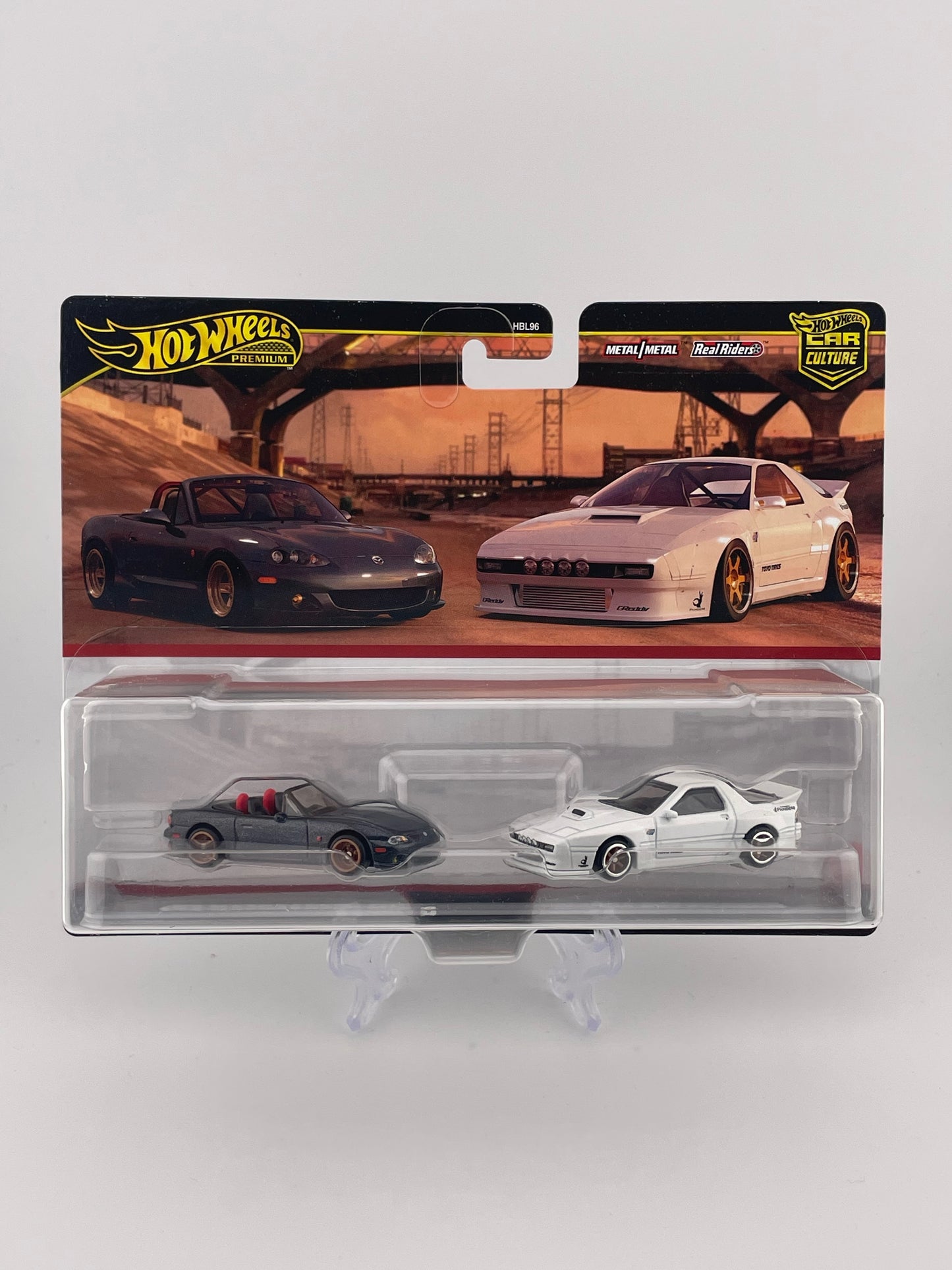 Hot Wheels Premium Car Culture Twin Pack '04 Mazda Mazdaspeed Miata + Mazda RX7 FC Pandem