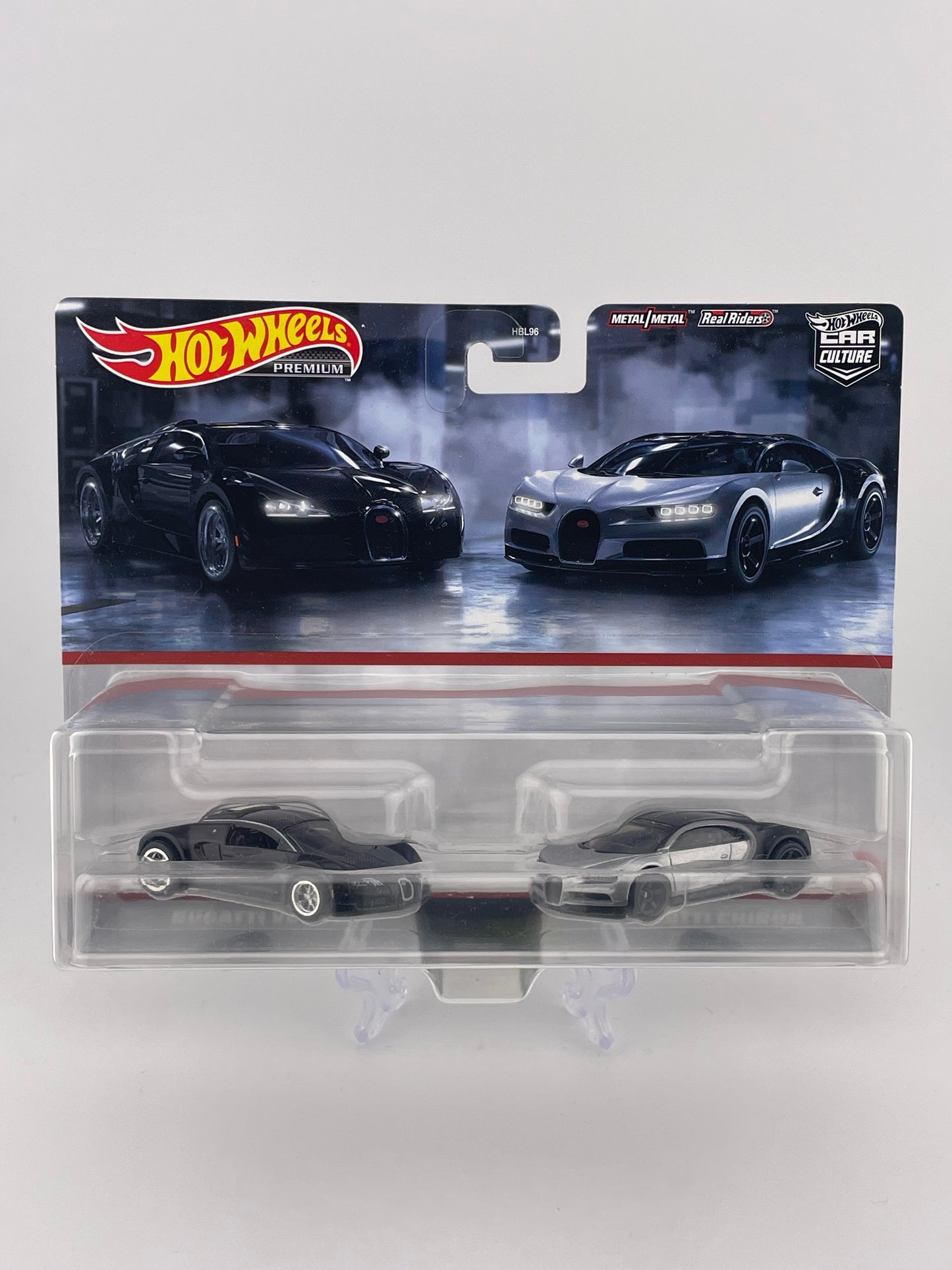 Hot Wheels Premium Car Culture Twin Pack Bugatti Veyron + '16 Bugatti Chiron