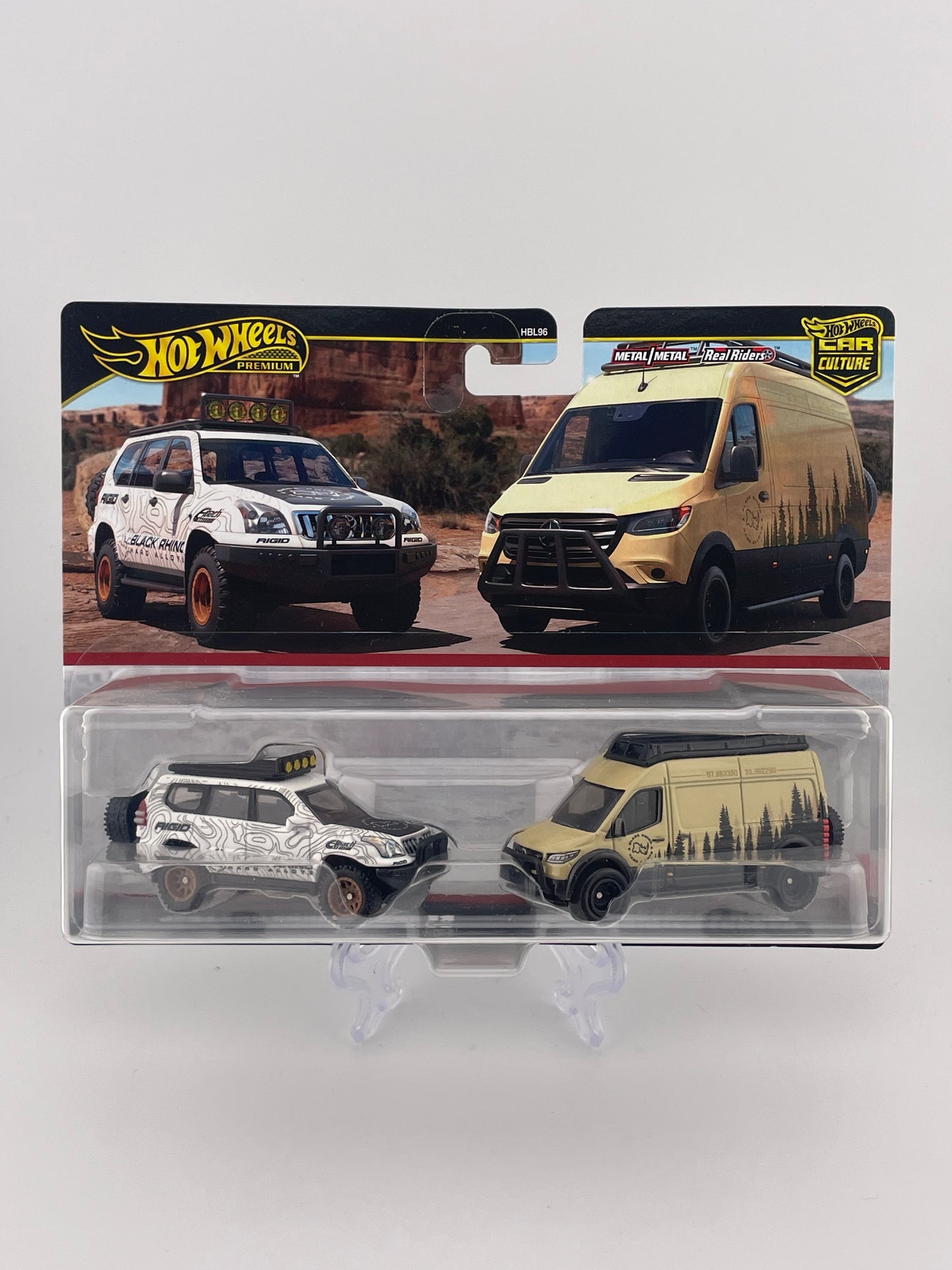 Hot Wheels Premium Car Culture Twin Pack '05 Toyota Land Cruiser Prado + Mercedes-Benz Sprinter Tourer