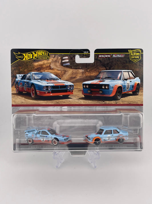 Hot Wheels Premium Car Culture Twin Pack Lancia Rally 037 + Fiat 131 Abarth