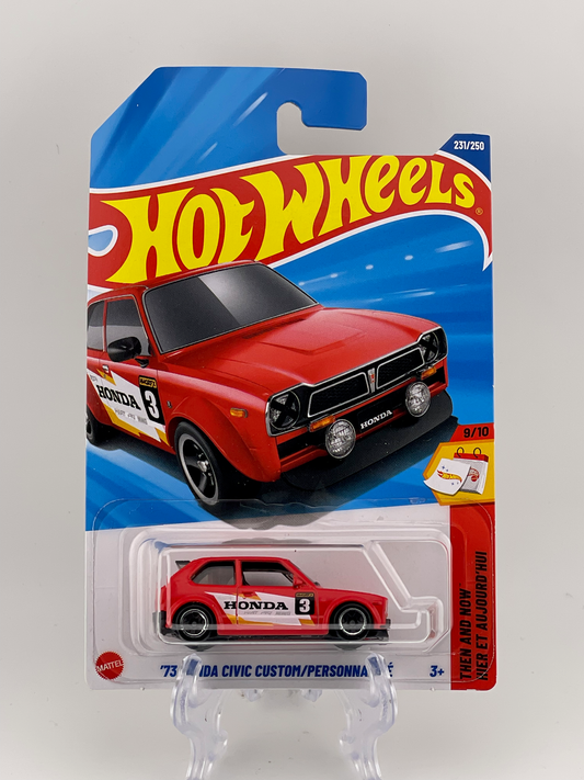 Hot Wheels Mainline '73 Honda Civic Custom Then & Now 9/10