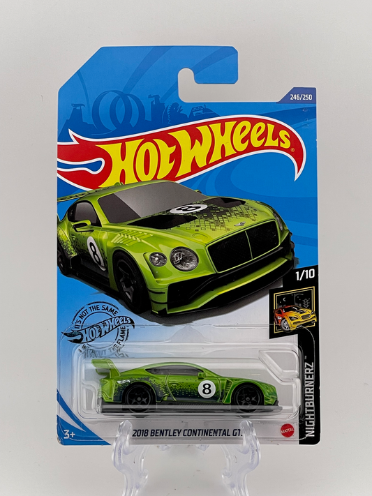 Hot Wheels Mainline 2018 Bentley Continental GT3 Nightburnerz 1/10