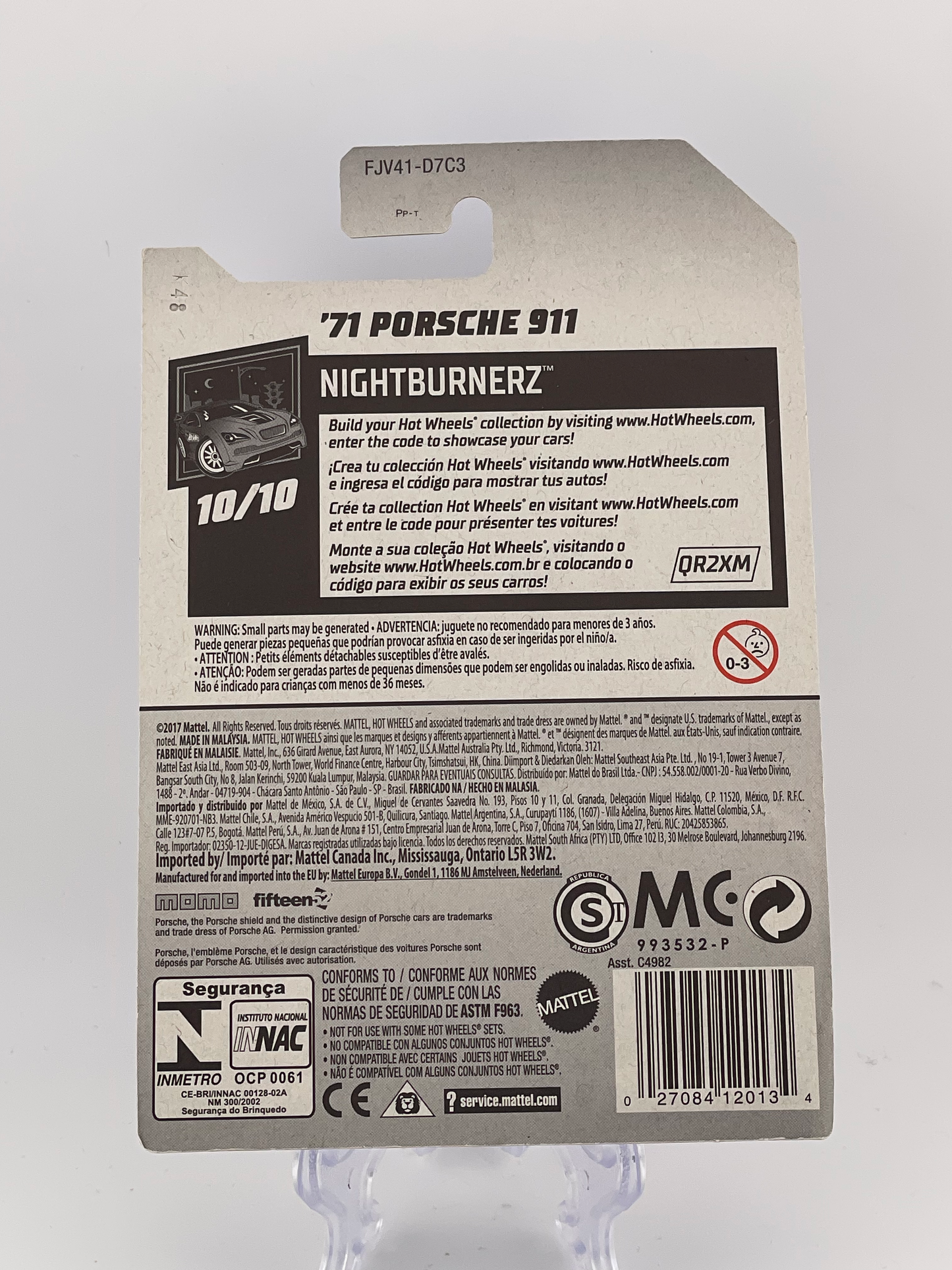 Hot Wheels Mainline '71 Porsche 911 Nightburnerz 10/10