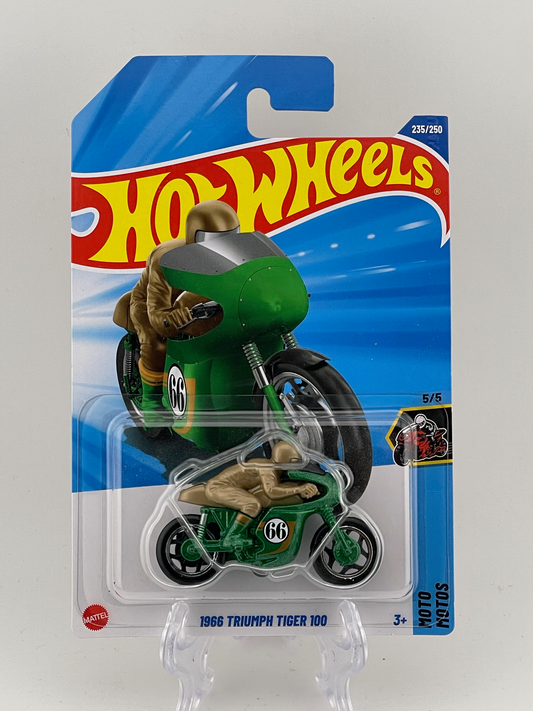 Hot Wheels Mainline Treasure Hunt *TH* 1966 Triumph Tiger 100 Moto 5/5