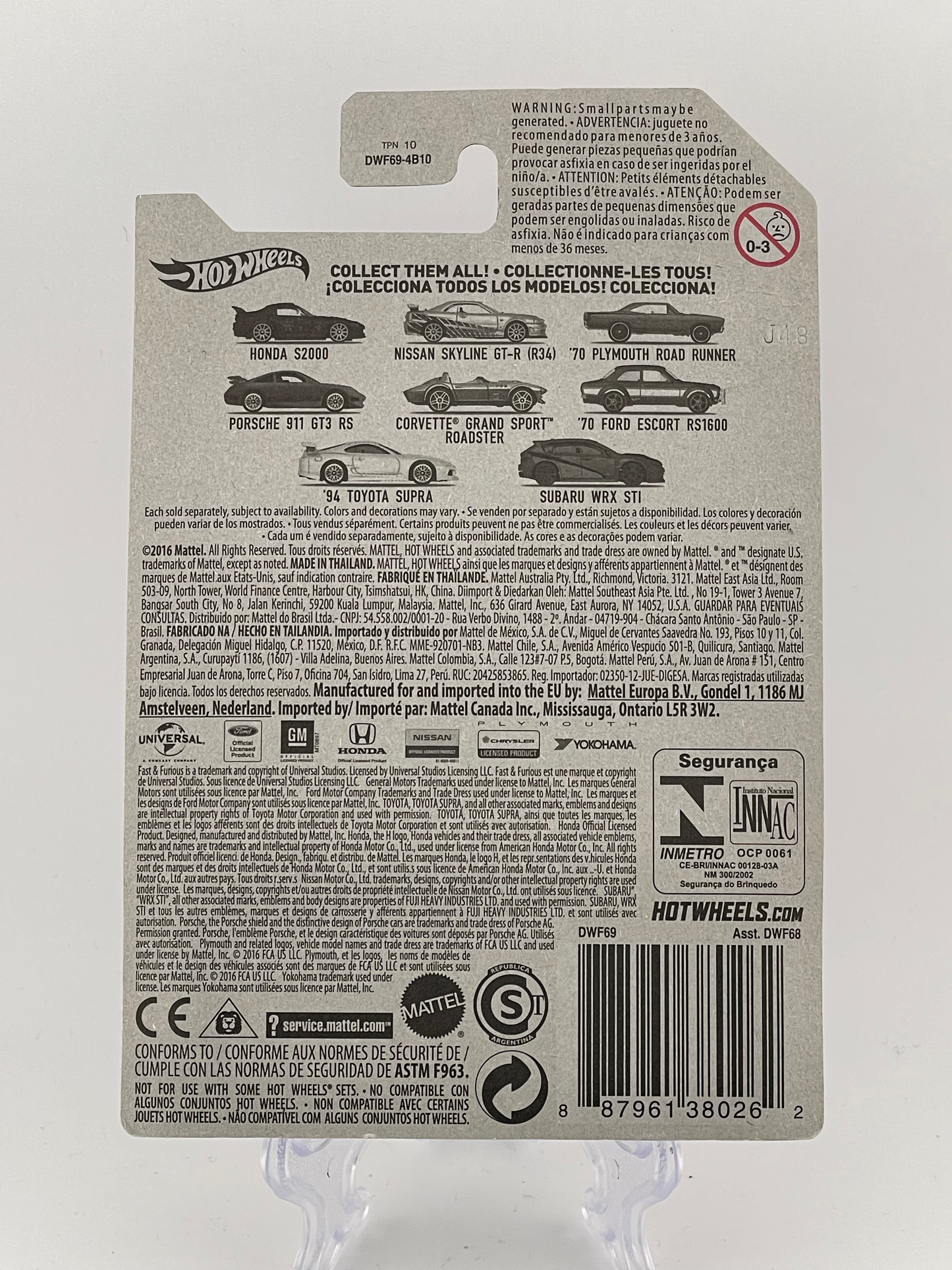 Hot Wheels Themed Assortment Fast & Furious 2/8 Nissan Skyline GT-R (R34)