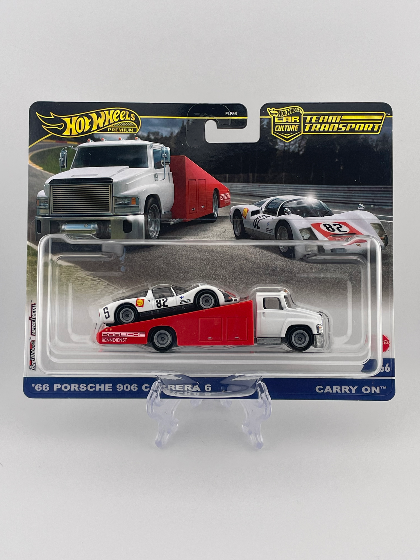 Hot Wheels Premium Car Culture Team Transport #66 '66 Porsche 906 Carrera 6 + Carry On