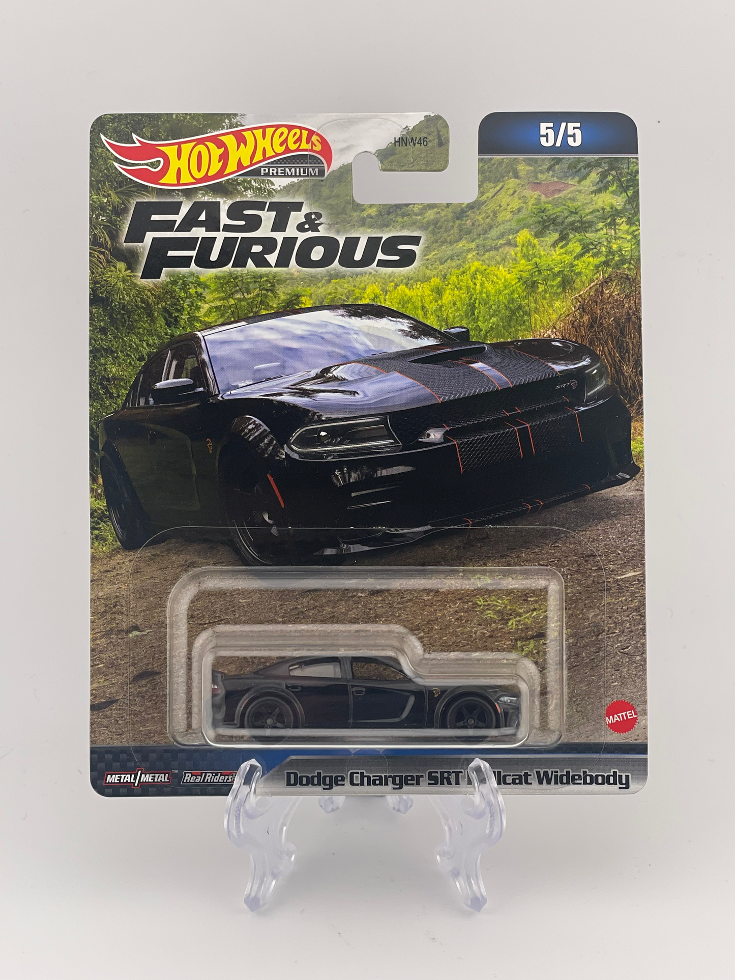 Hot Wheels Premium Fast & Furious 5/5 Dodge Charger SRT Hellcat Widebody