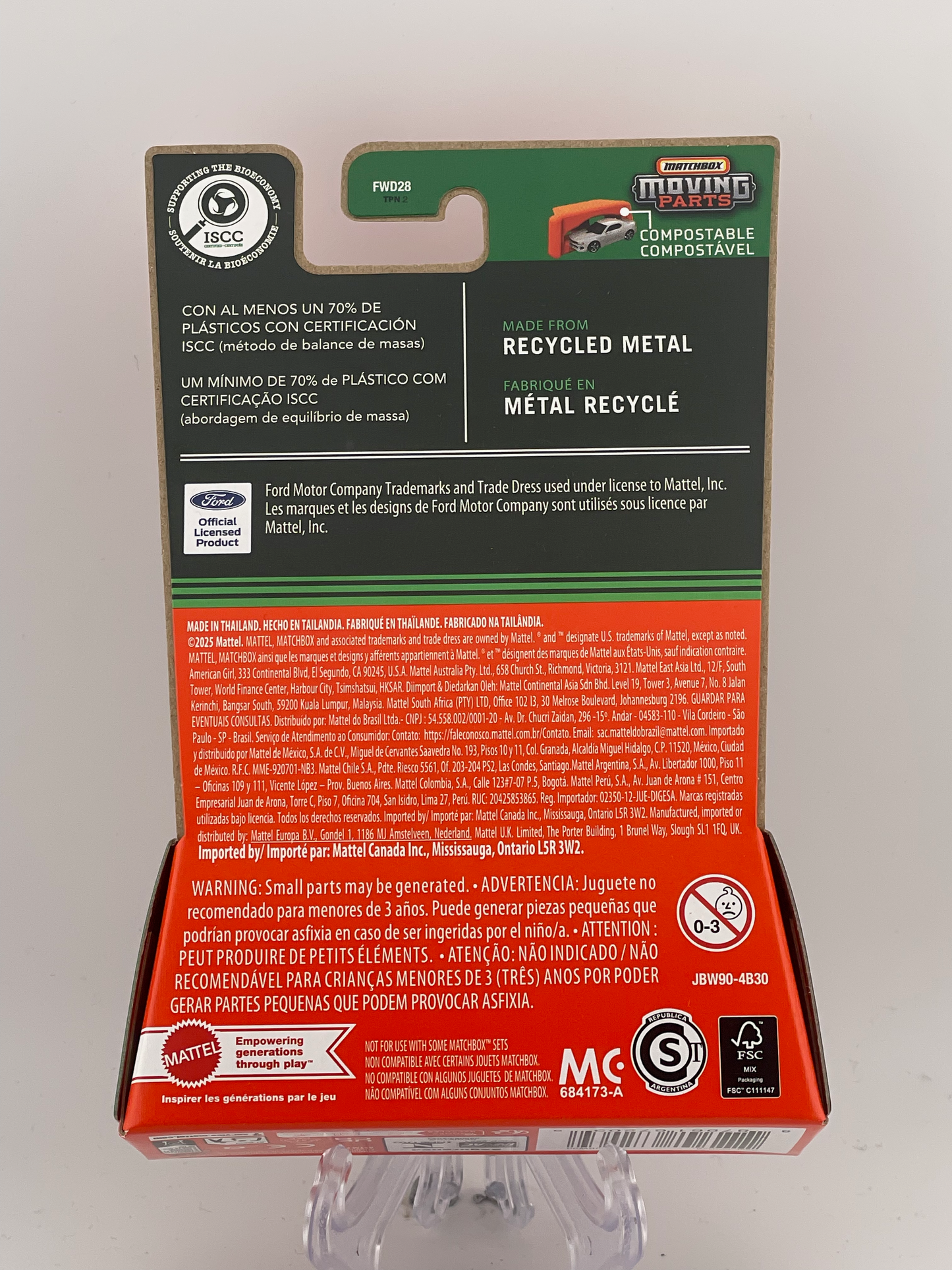 Matchbox Moving Parts 6/50 2018 Ford Focus RS