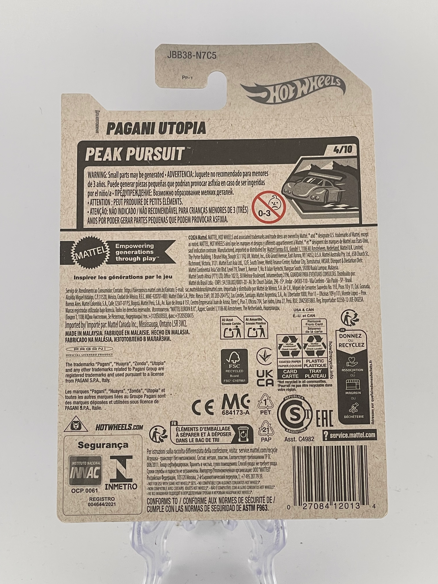 Hot Wheels Mainline Pagani Utopia Peak Pursuit 4/10