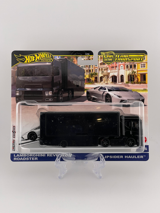 Hot Wheels Premium Car Culture Team Transport #76 Lamborghini Reventon Roadster + Flipside Hauler