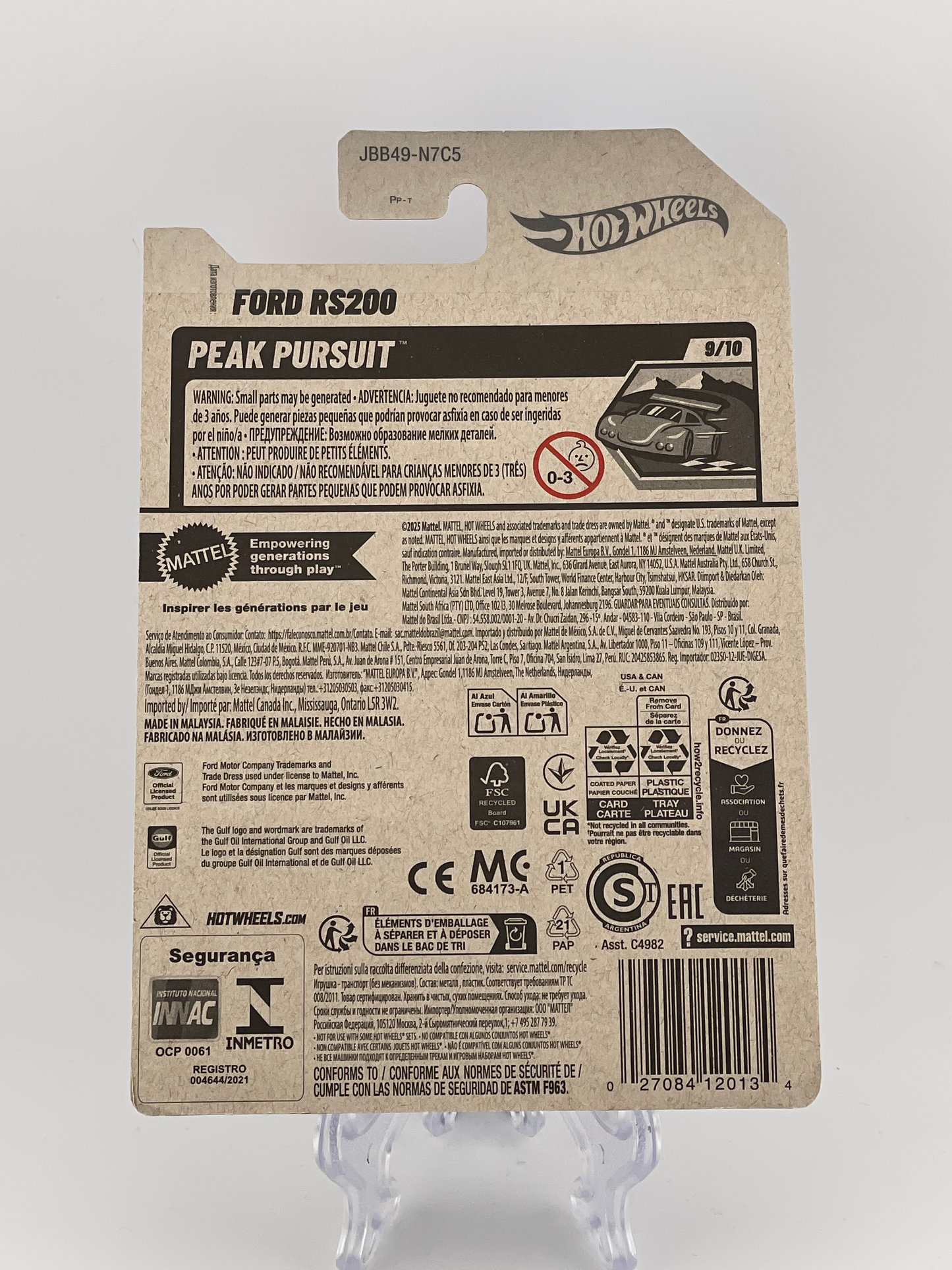 Hot Wheels Mainline Ford RS200 Peak Pursuit 9/10