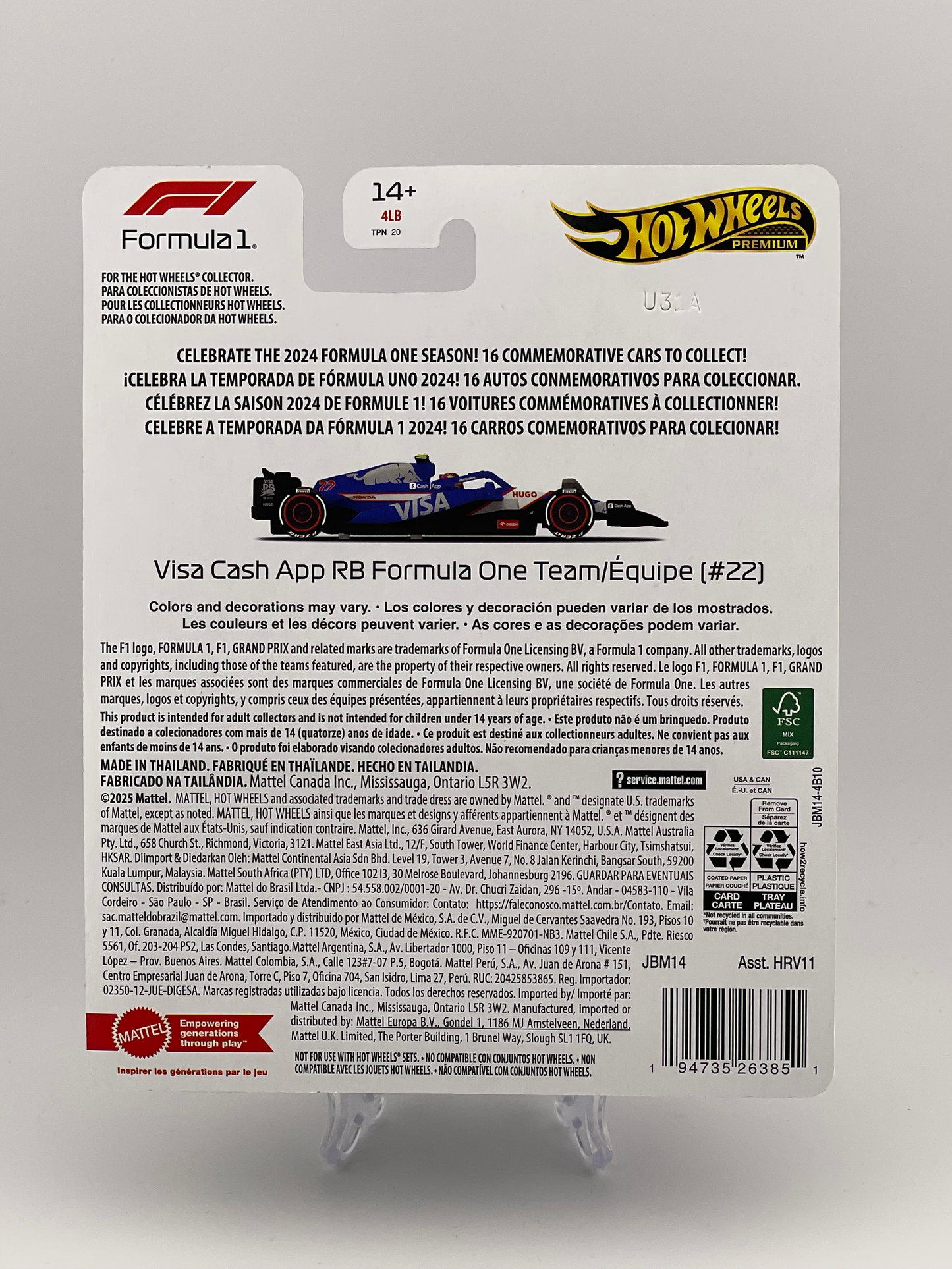 Hot Wheels Premium Formula 1 2024 Visa Cash App RB Formula One Team (#22)