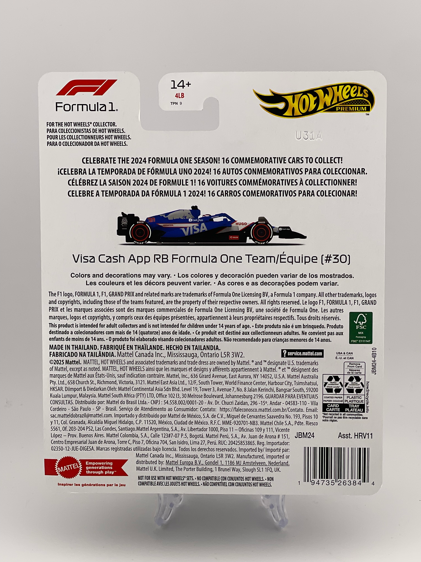 Hot Wheels Premium Formula 1 2024 Visa Cash App RB Formula One Team (#30)