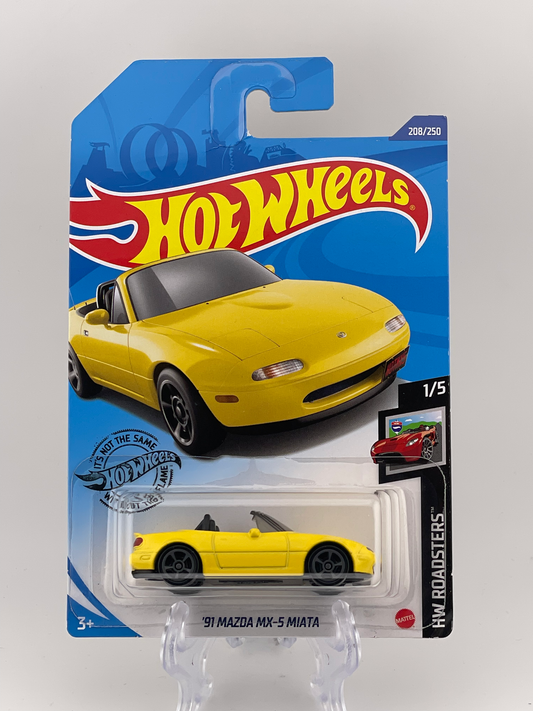 Hot Wheels Mainline '91 Mazda MX-5 Miata HW Roadsters 1/5