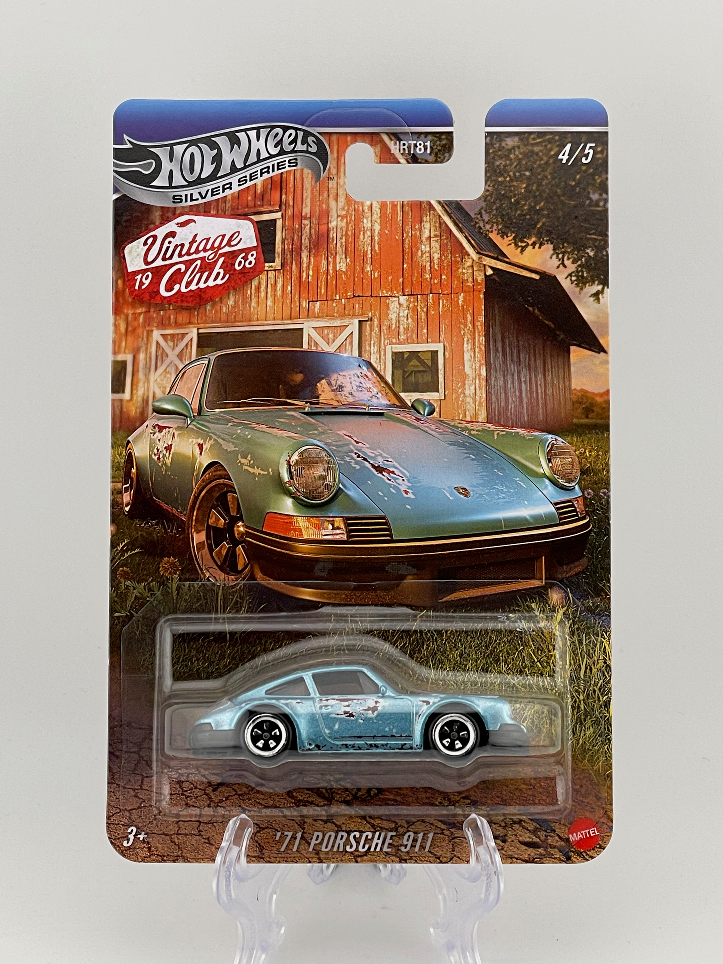 Hot Wheels Silver Series Vintage 1968 Club 4/5 '71 Porsche 911
