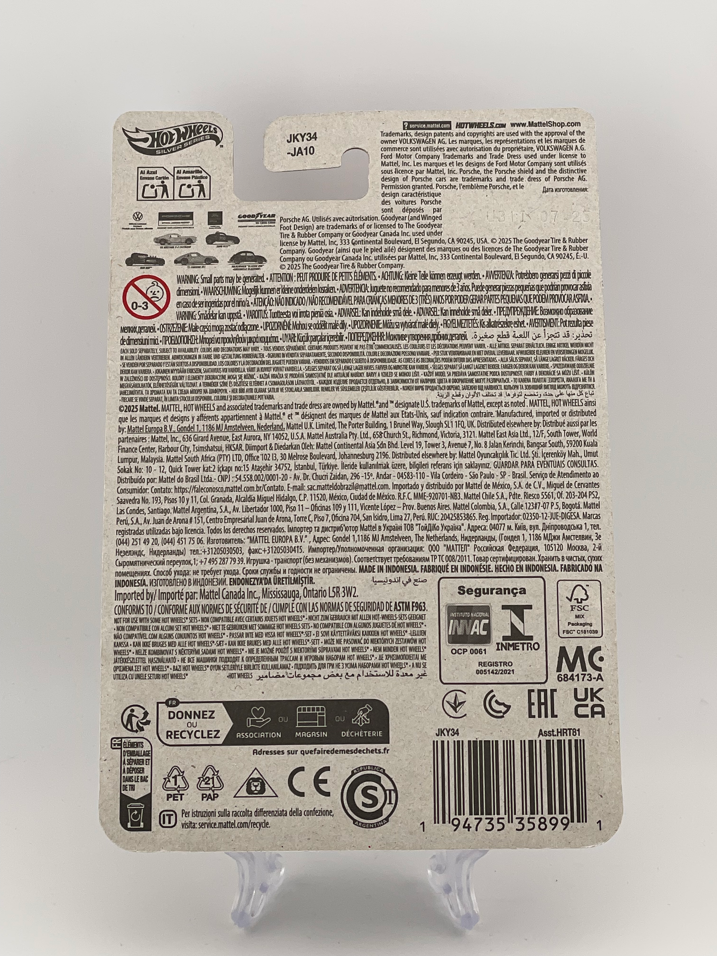 Hot Wheels Silver Series Vintage 1968 Club 4/5 '71 Porsche 911