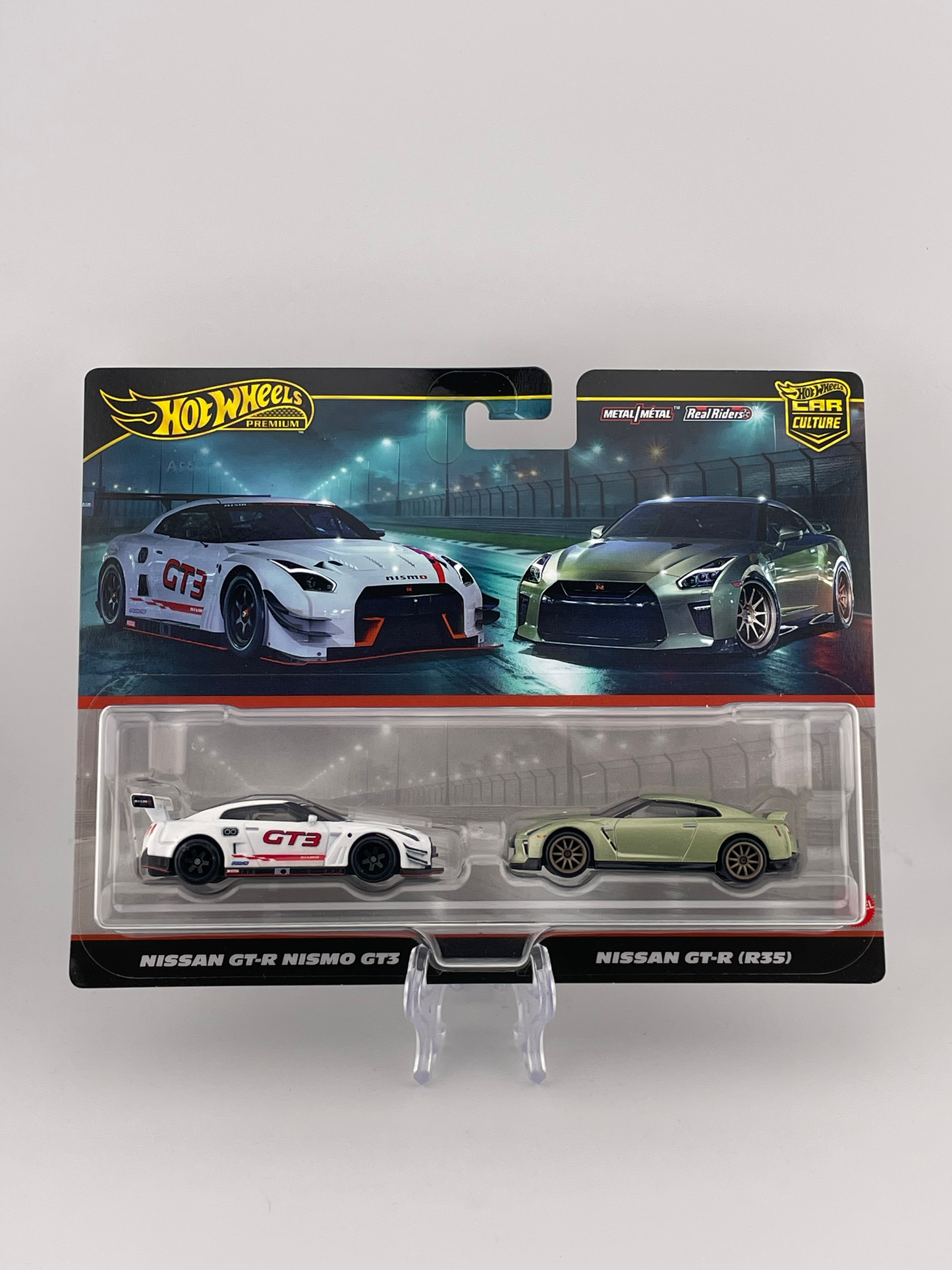 Hot Wheels Premium Car Culture Twin Pack Nissan GT-R NISMO GT3 + Nissan GT-R (R35)