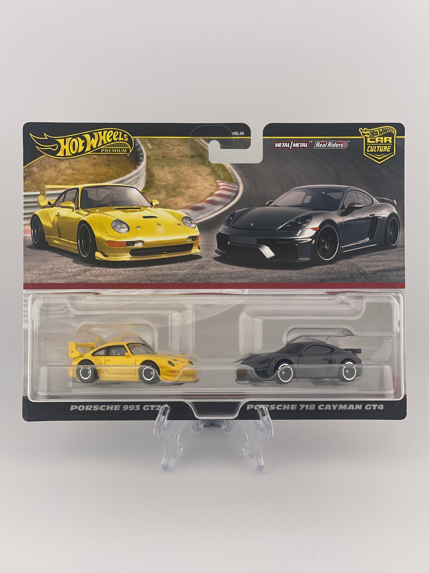 Hot Wheels Premium Car Culture Twin Pack Porsche 993 GT2 + Porsche 718 Cayman GT4