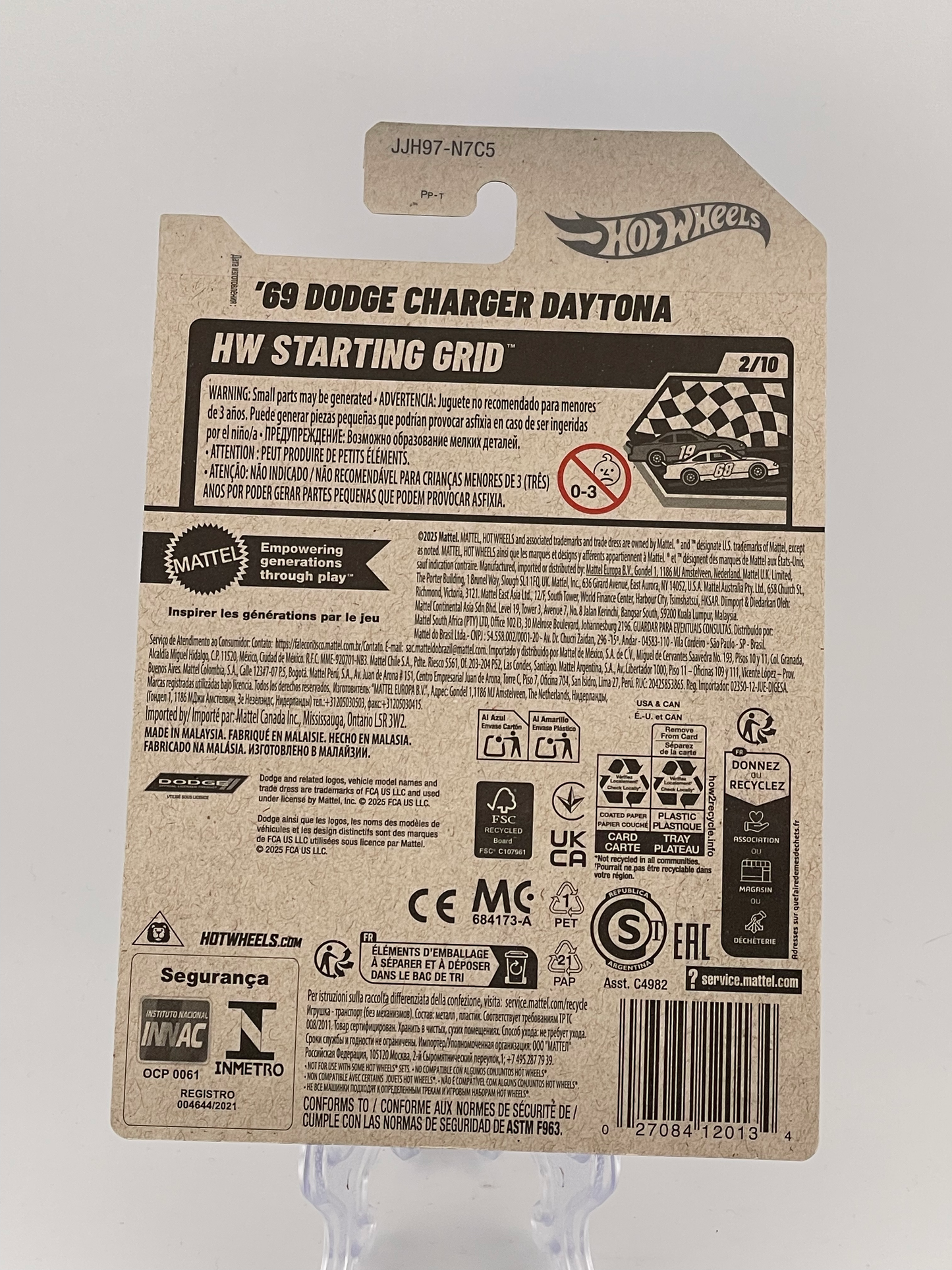 Hot Wheels Mainline '69 Dodge Charger Daytona HW Starting Grid 2/10