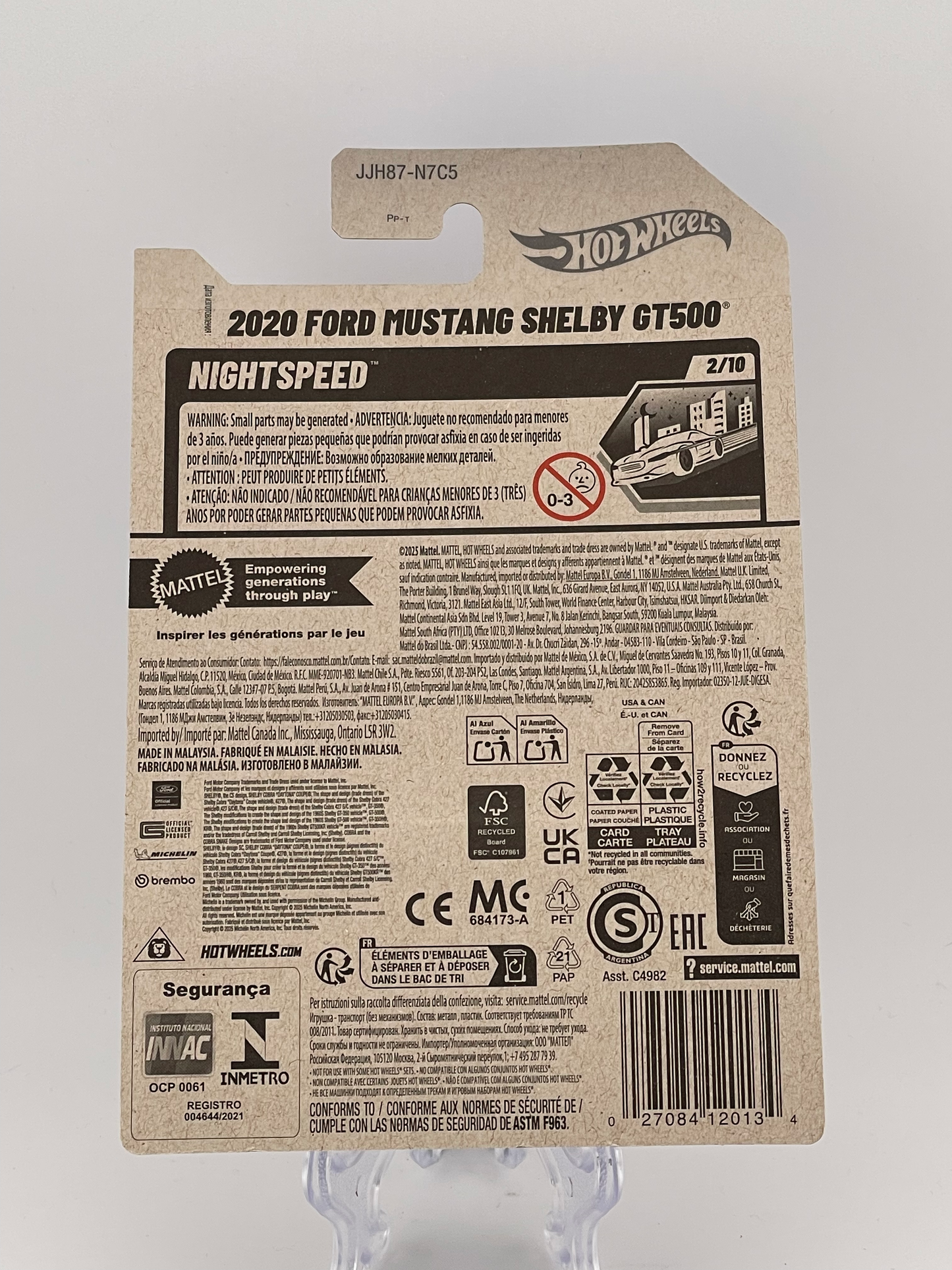 Hot Wheels Mainline 2020 Ford Mustang Shelby GT500 Night Speed 2/10