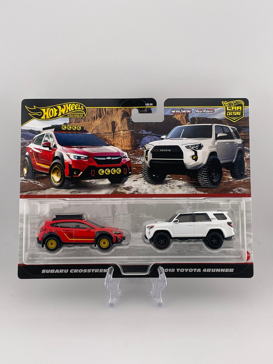 Hot Wheels Premium Car Culture Twin Pack Subaru Crosstrek + 2018 Toyota 4Runner