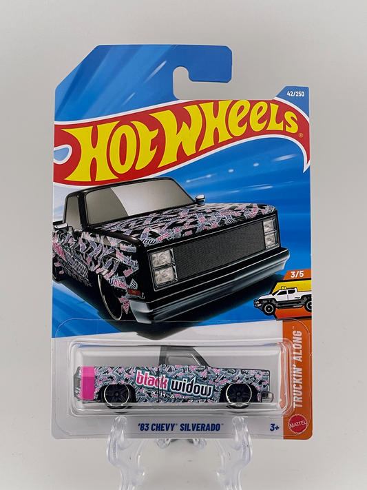 Hot Wheels Mainline '83 Chevy Silverado Truckin' Along 3/5