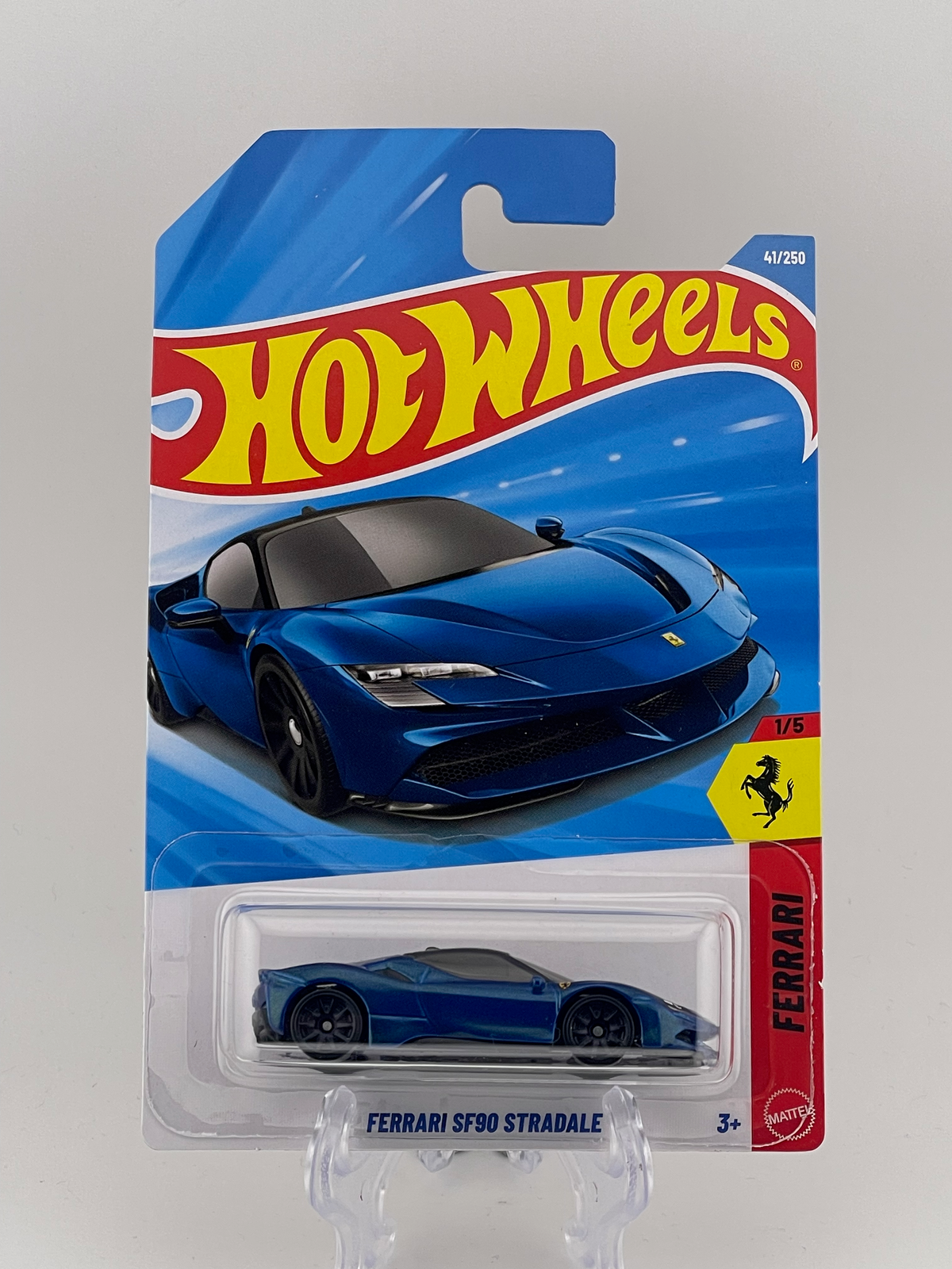 Hot Wheels Voiture Télécommandée Ferrari SF90 Stradale Assetto Fiorano A L Echelle 1 64 Peut Faire La Course Sur Et En Dehors Des Pistes Bouton Turbo Pour Augmenter La Vitesse Jgb50