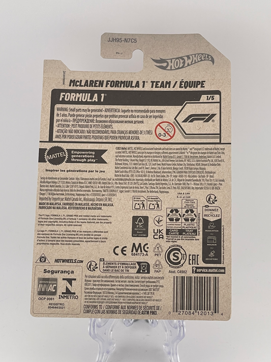 Hot Wheels Mainline McLaren Formula 1 Team Formula 1 1/5