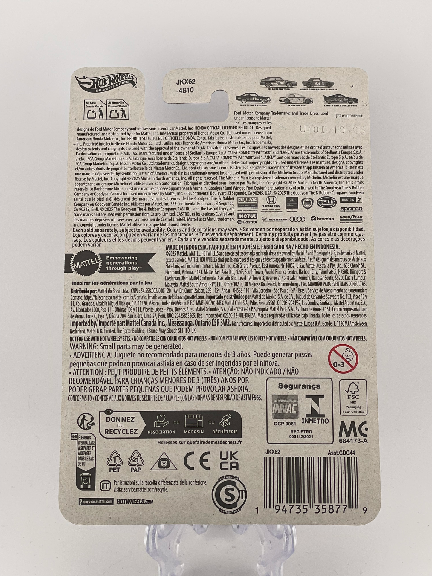 Hot Wheels Silver Series Rally Racers 2/5 Honda S800 Racing