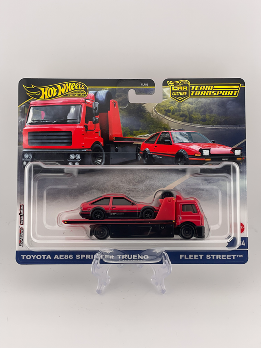 Hot Wheels Premium Car Culture Team Transport #84 Toyota AE86 Sprinter Trueno + Fleet Street