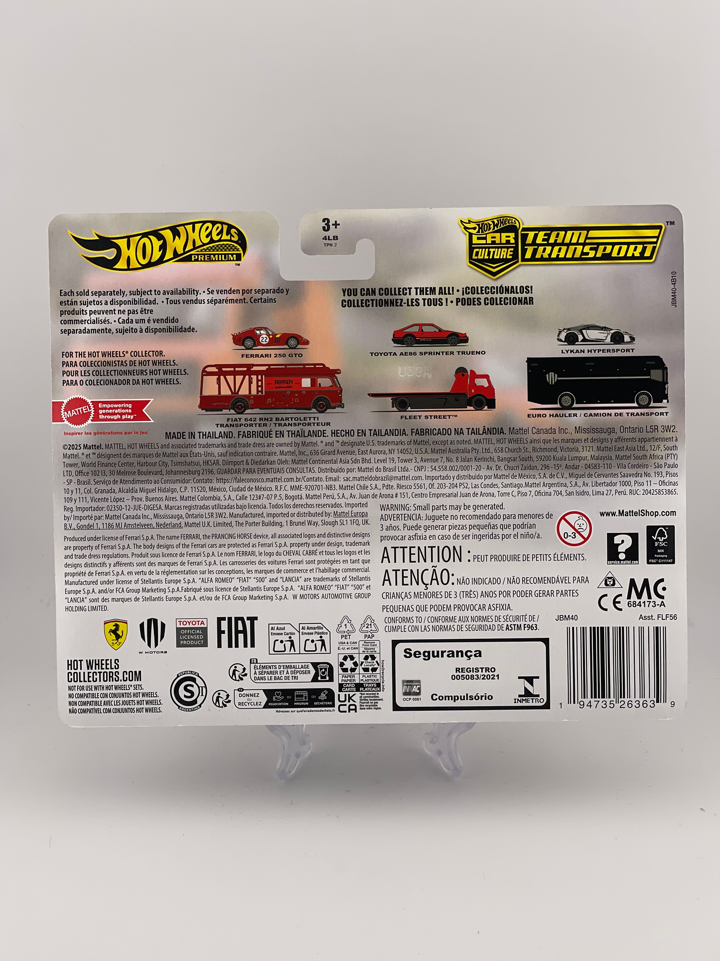 Hot Wheels Premium Car Culture Team Transport #84 Toyota AE86 Sprinter Trueno + Fleet Street