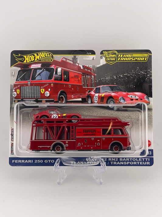 Hot Wheels Premium Car Culture Team Transport #83 Ferrari 250 GTO + Fiat 642 RN2 Bartoletti Transporter