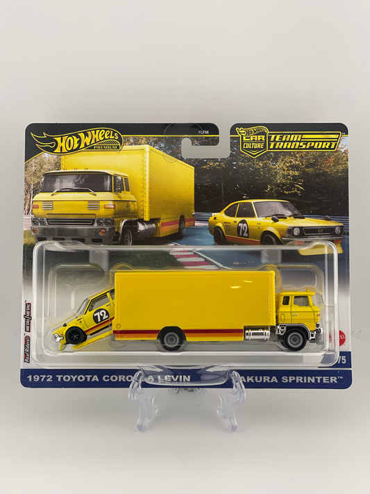 Hot Wheels Premium Car Culture Team Transport #75 1972 Toyota Corolla Levin + Sakura Sprinter