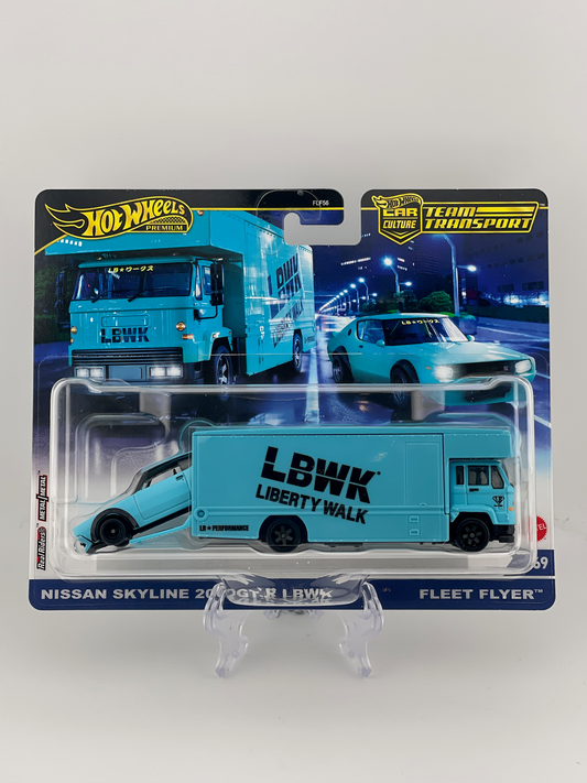 Hot Wheels Premium Car Culture Team Transport #69 Nissan Skyline 2000GT-R LBWK + Fleet Flyer