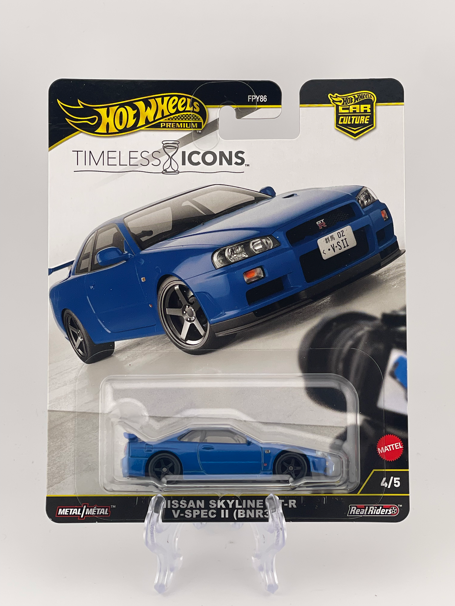 Hot Wheels Premium Car Culture Timeless Icons 4/5 Nissan Skyline GT-R V-Spec II (BNR34)