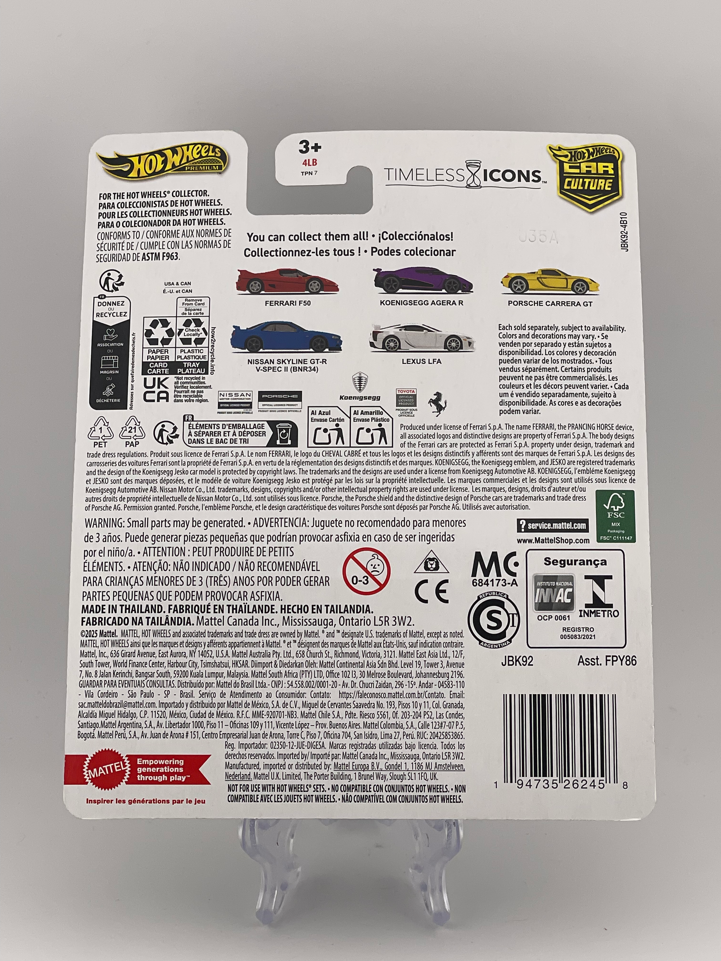 Hot Wheels Premium Car Culture Timeless Icons 4/5 Nissan Skyline GT-R V-Spec II (BNR34)