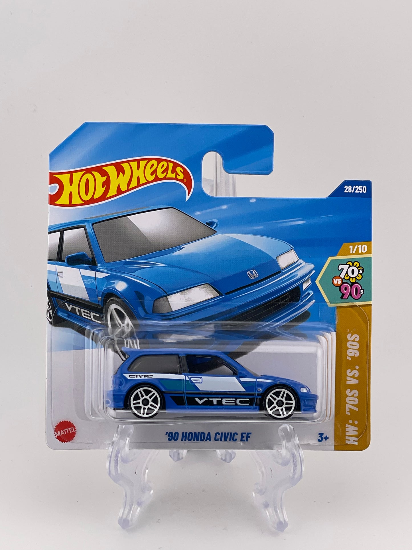 Hot Wheels Mainline '90 Honda Civic EF HW: '70s VS. '90s 1/10 *Short Card*