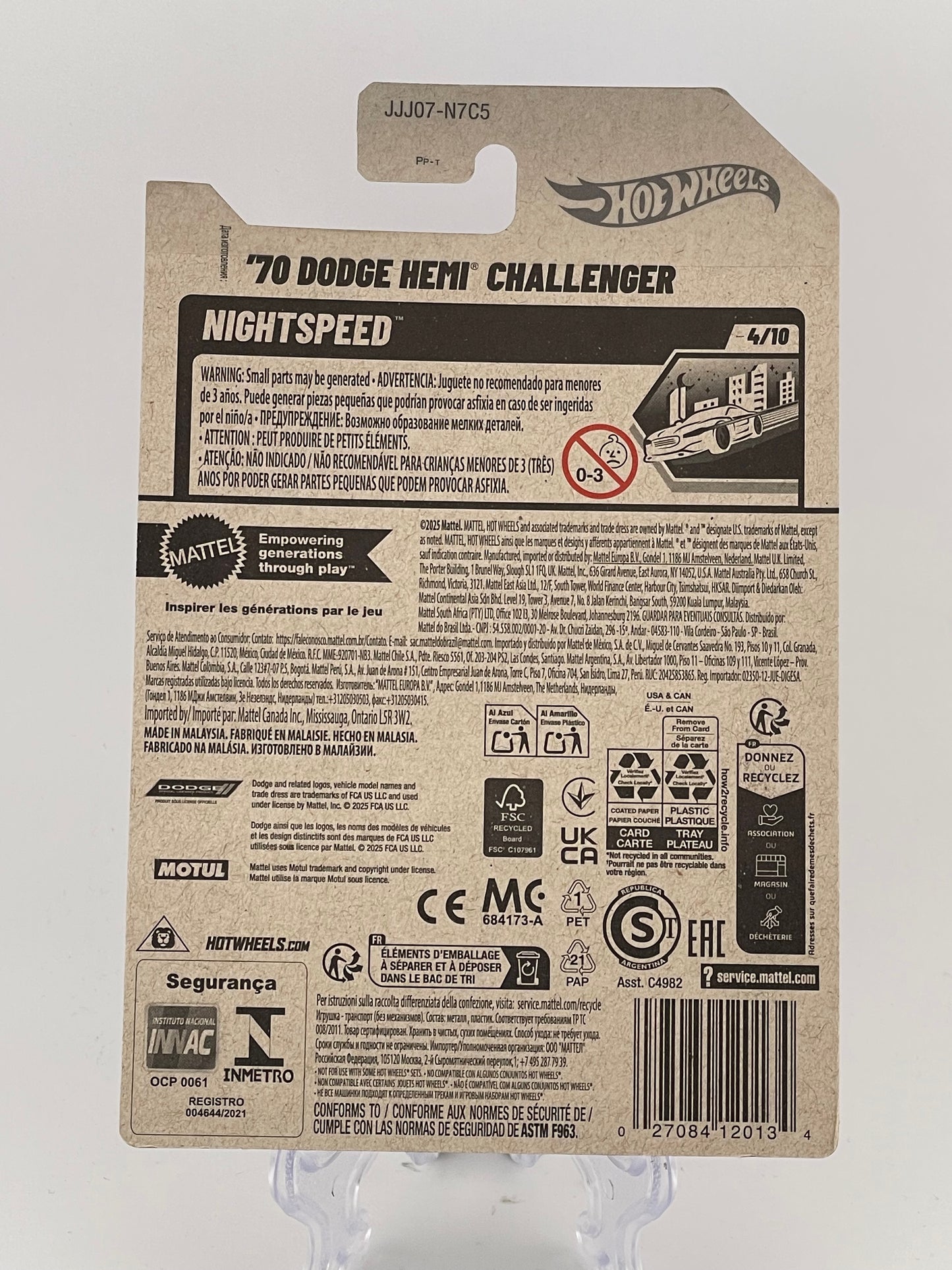 Hot Wheels Mainline '70 Dodge Hemi Challenger Nightspeed 4/10