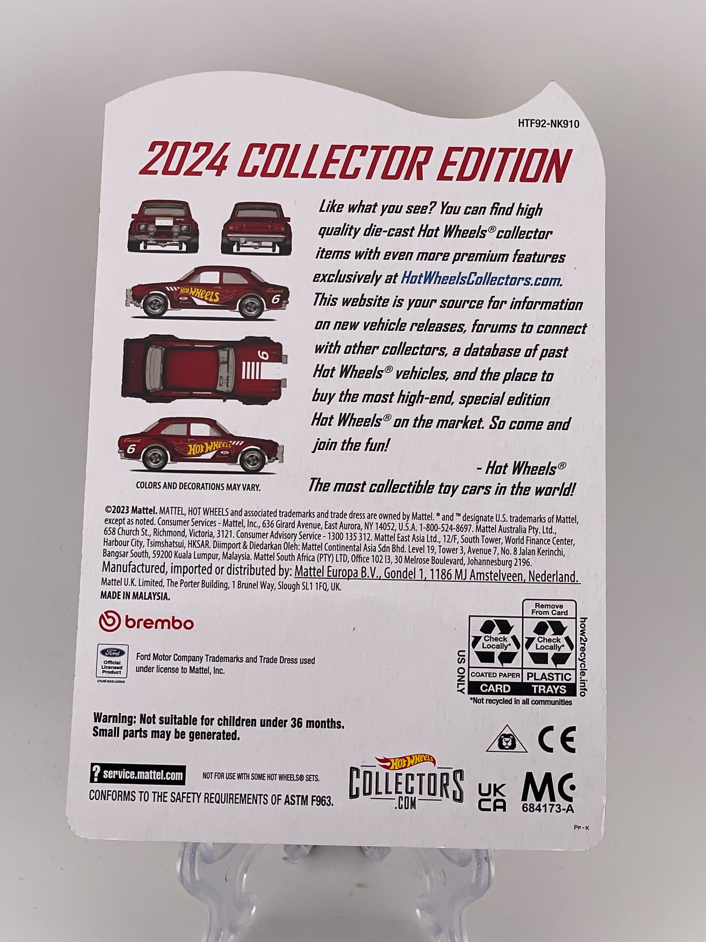 Hot Wheels Mail-In 2024 Collector Edition '70 Ford Escort RS1600