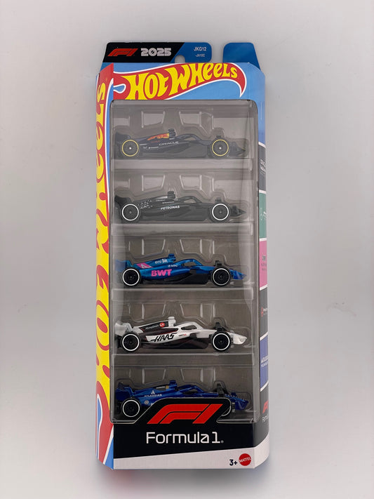 Hot Wheels 2025 F1 (Formula 1) 5 Pack